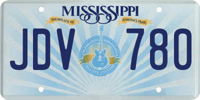 MS license plate JDV780