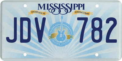 MS license plate JDV782