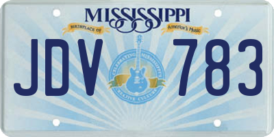 MS license plate JDV783
