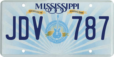 MS license plate JDV787