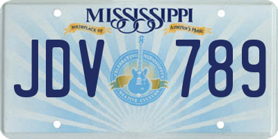 MS license plate JDV789