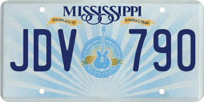 MS license plate JDV790