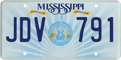 MS license plate JDV791