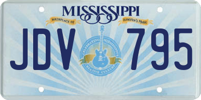 MS license plate JDV795