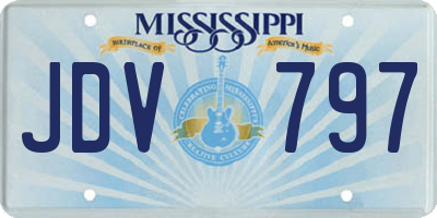 MS license plate JDV797