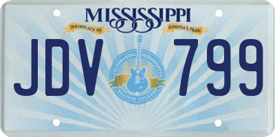 MS license plate JDV799