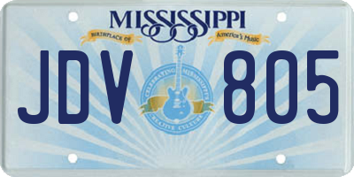 MS license plate JDV805
