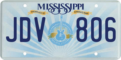 MS license plate JDV806
