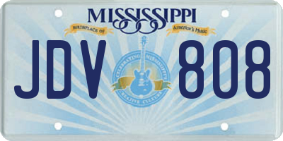 MS license plate JDV808