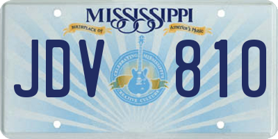 MS license plate JDV810
