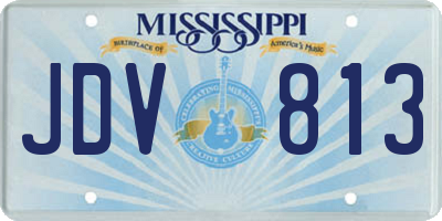 MS license plate JDV813