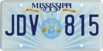 MS license plate JDV815