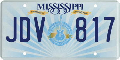 MS license plate JDV817