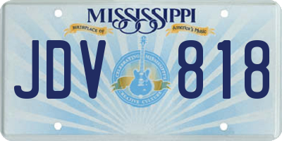 MS license plate JDV818