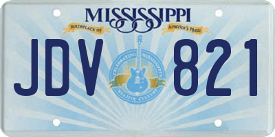MS license plate JDV821
