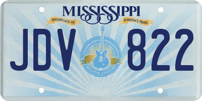 MS license plate JDV822
