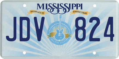 MS license plate JDV824