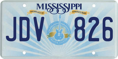 MS license plate JDV826