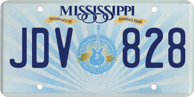 MS license plate JDV828