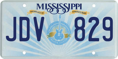 MS license plate JDV829