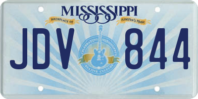 MS license plate JDV844