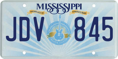 MS license plate JDV845