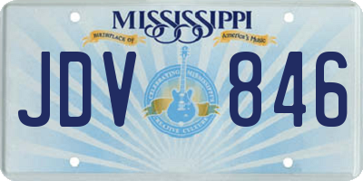 MS license plate JDV846
