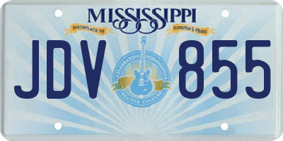 MS license plate JDV855