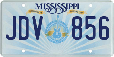 MS license plate JDV856