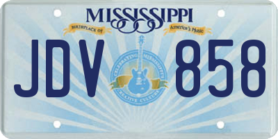 MS license plate JDV858