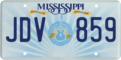 MS license plate JDV859