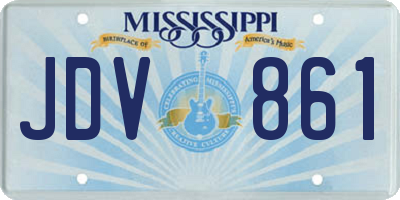 MS license plate JDV861