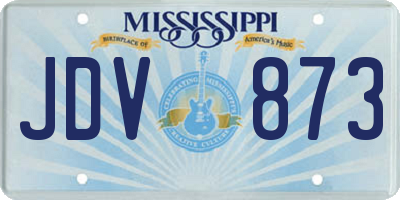 MS license plate JDV873