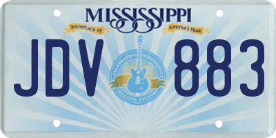 MS license plate JDV883