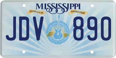MS license plate JDV890
