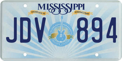 MS license plate JDV894