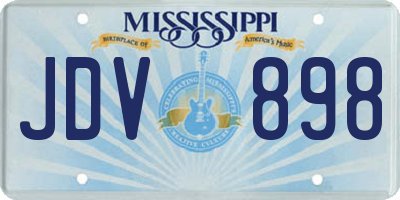 MS license plate JDV898