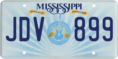 MS license plate JDV899