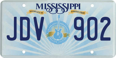 MS license plate JDV902