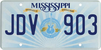 MS license plate JDV903