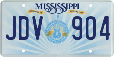 MS license plate JDV904