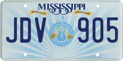 MS license plate JDV905