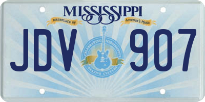 MS license plate JDV907