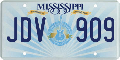 MS license plate JDV909