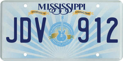 MS license plate JDV912