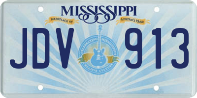 MS license plate JDV913