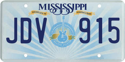MS license plate JDV915