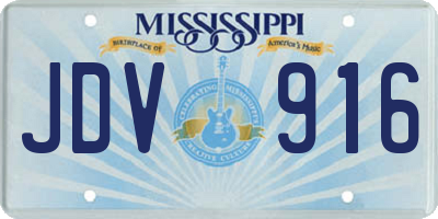 MS license plate JDV916