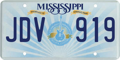 MS license plate JDV919