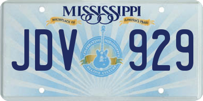 MS license plate JDV929